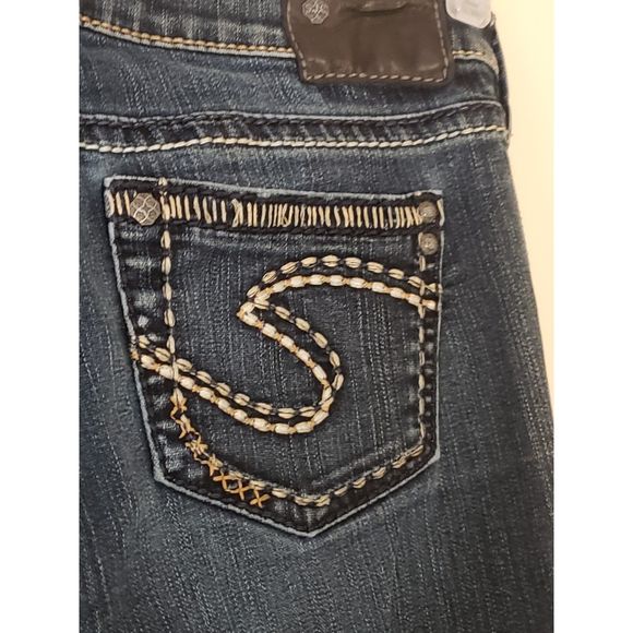 Women's Silver Jeans Co., Aiko Bootcut, W27/L31, Dark Blue - Picture 6 of 9